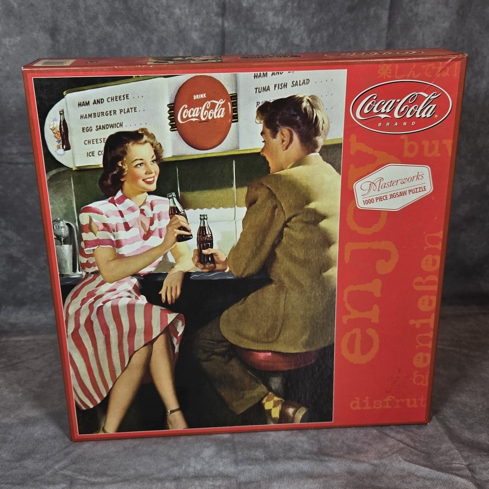 Masterworks Coca-Cola Coke For Two Sealed 1000 Piece Jigsaw Puzzle Advertisement